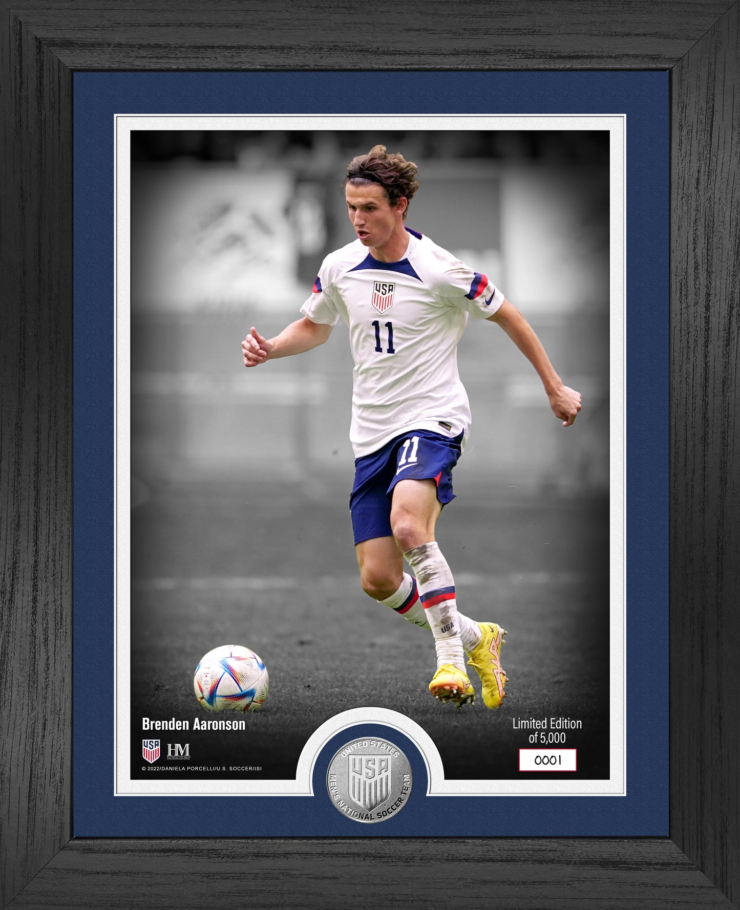 Brenden Aaronson USMT Silver Coin Photo Mint