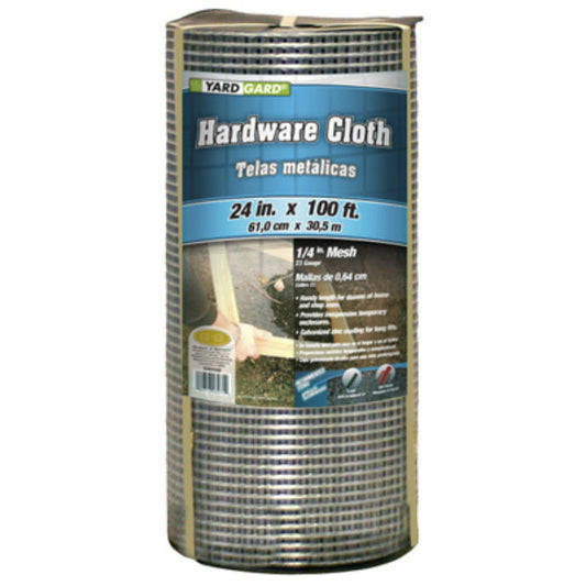 YardGard® 308245B Galvanized Hardware Cloth, 23-Gauge, 1/4" Mesh, 24" x 100'