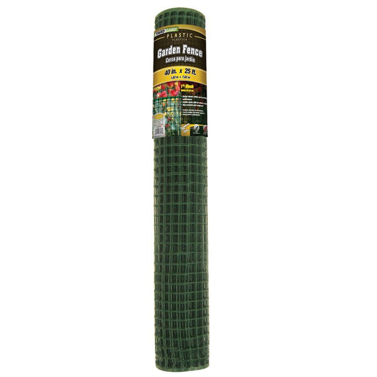 YardGard® 889250A Plastic Garden Fence, Green, 1" Mesh, 40" x 25'