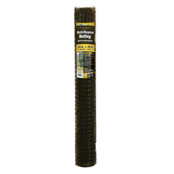 YardGard® 889522A Multi-Purpose Netting, PVC, Black, 2' x 25'
