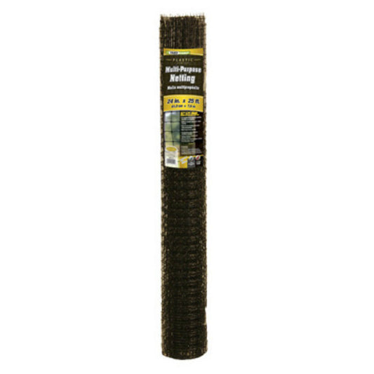 YardGard® 889522A Multi-Purpose Netting, PVC, Black, 2' x 25'