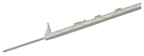 Dare 2600-W Step-In Poly Post, 63" Length, 54" Above Ground, White