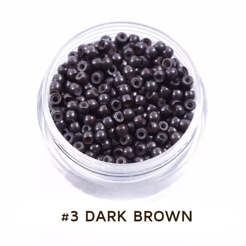 Nano Beads 3mm Silicone Lined for Hair Extensions 200 Pcs